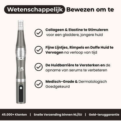 DermaPro Microneedling-pen – Professionele Precisie-Huidverjonging voor Thuis