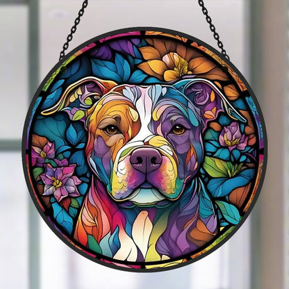 Glas-in-lood Zonvanger - Hond