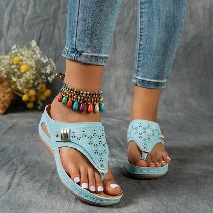 Élodie – Dames-slippers met sleehak en teenstuk