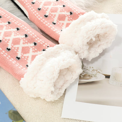 Warm Luxe Winter Huissokken – Ultradikke Fleecevoering, Antislip Zool & Gebreid Design
