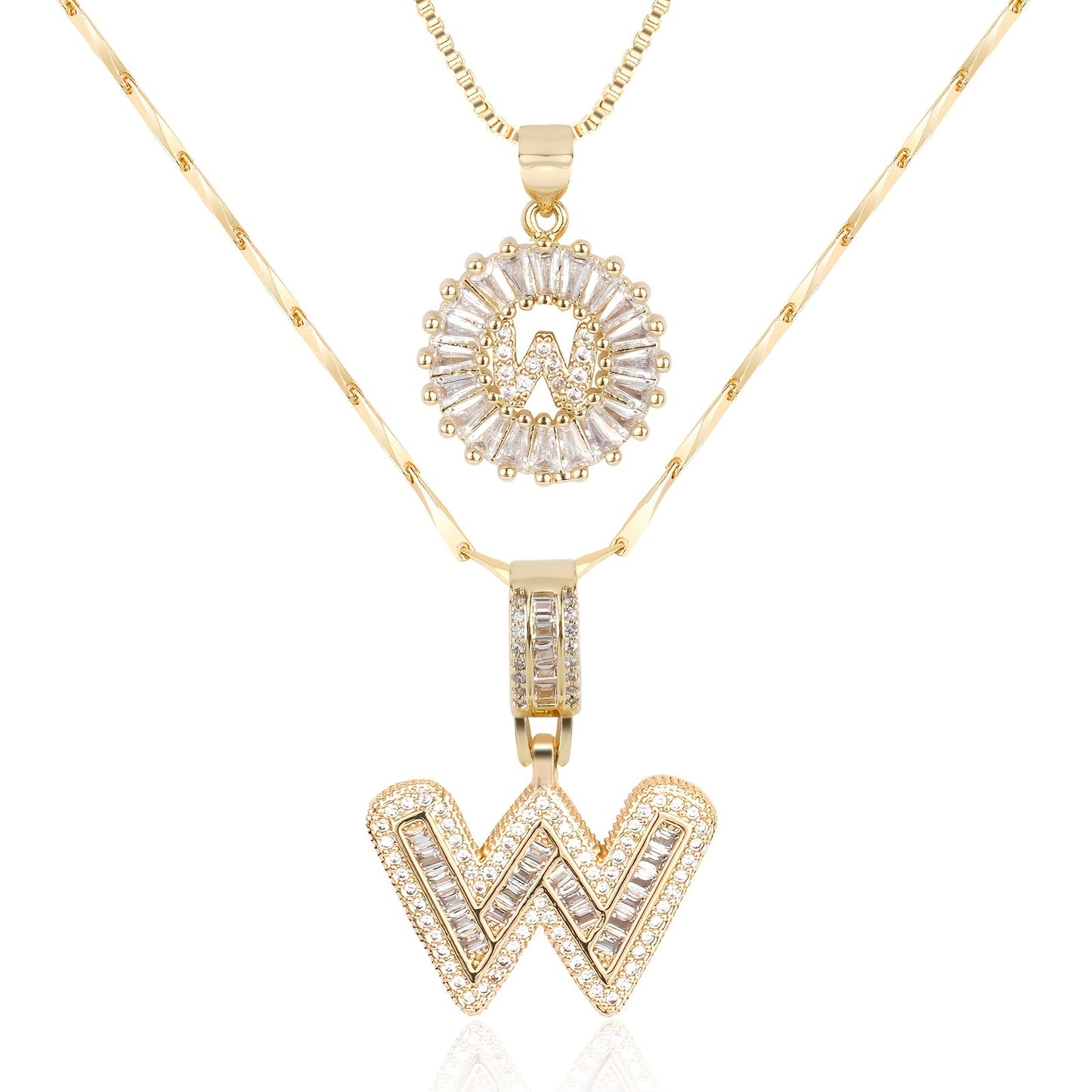 GemLetter | 14K Ketting met Diamanten Initiaal Hanger