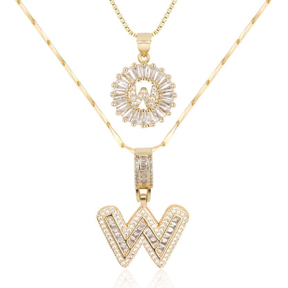 GemLetter | 14K Ketting met Diamanten Initiaal Hanger