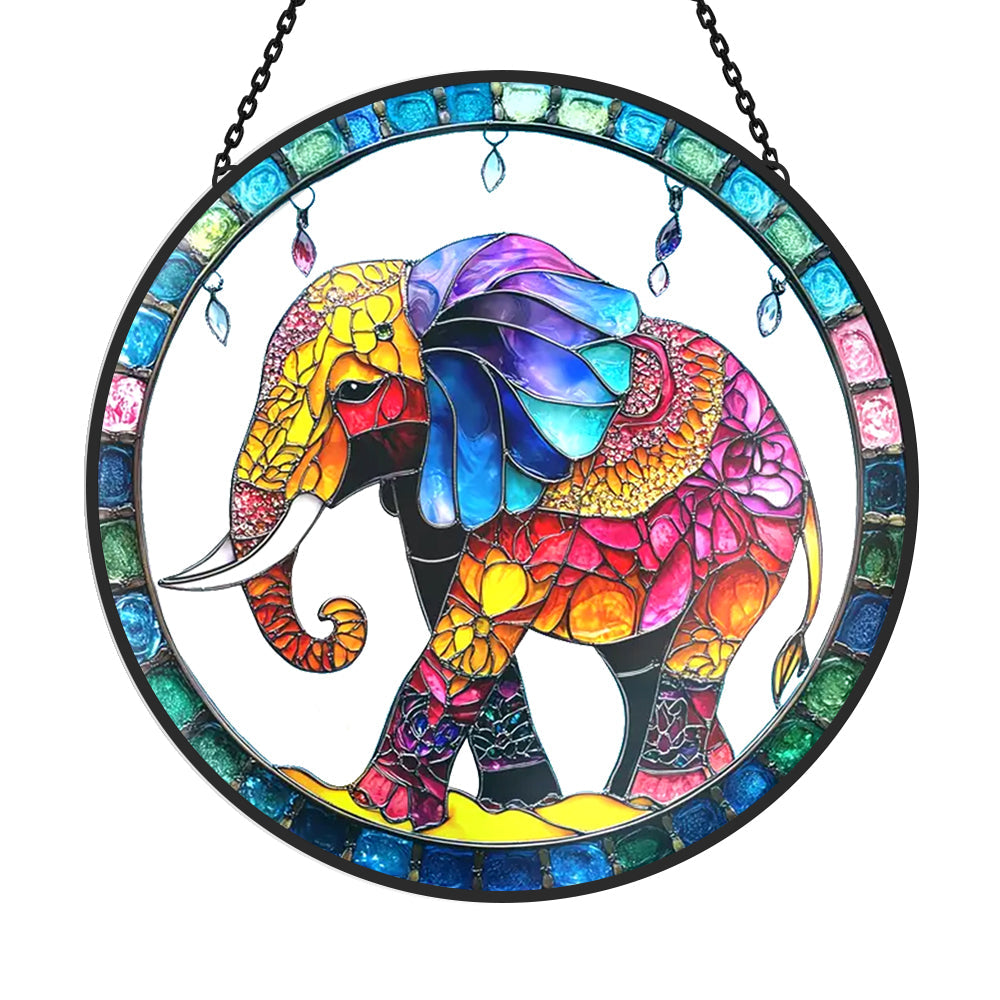 Glas-in-lood Zonvanger - Olifant