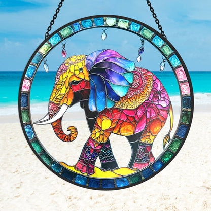 Glas-in-lood Zonvanger - Olifant