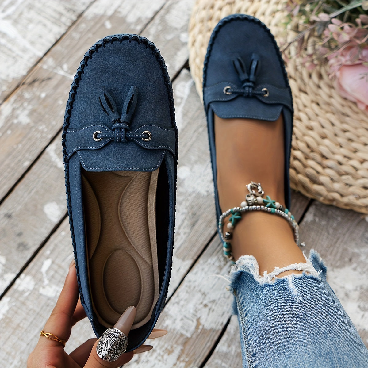 Nadine – Klassieke loafers met kwastjes