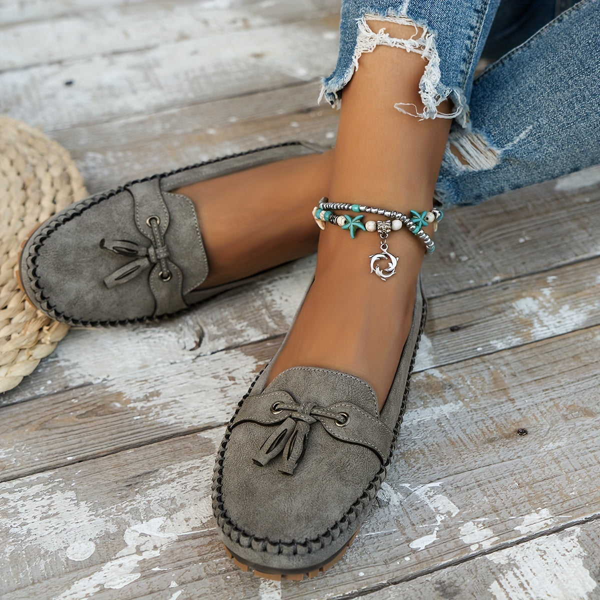 Nadine – Klassieke loafers met kwastjes