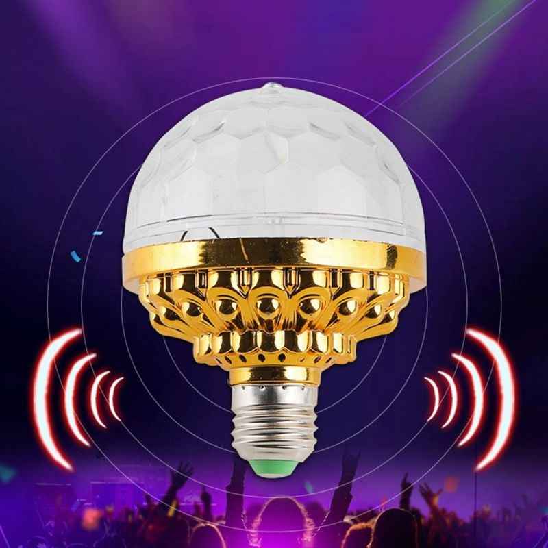 Kleurrijke roterende discobal lamp