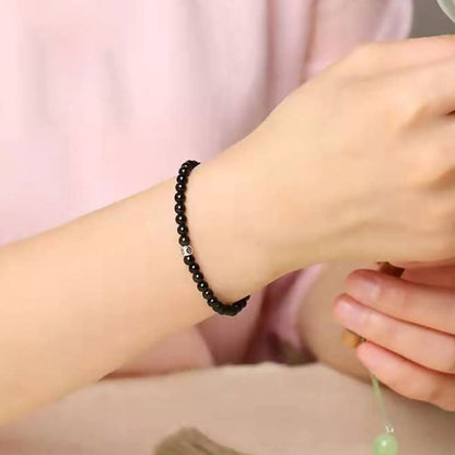 Obsidiaan Armband - Parels