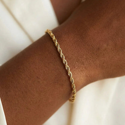 Gouden Gigi-armband met touwschakel
