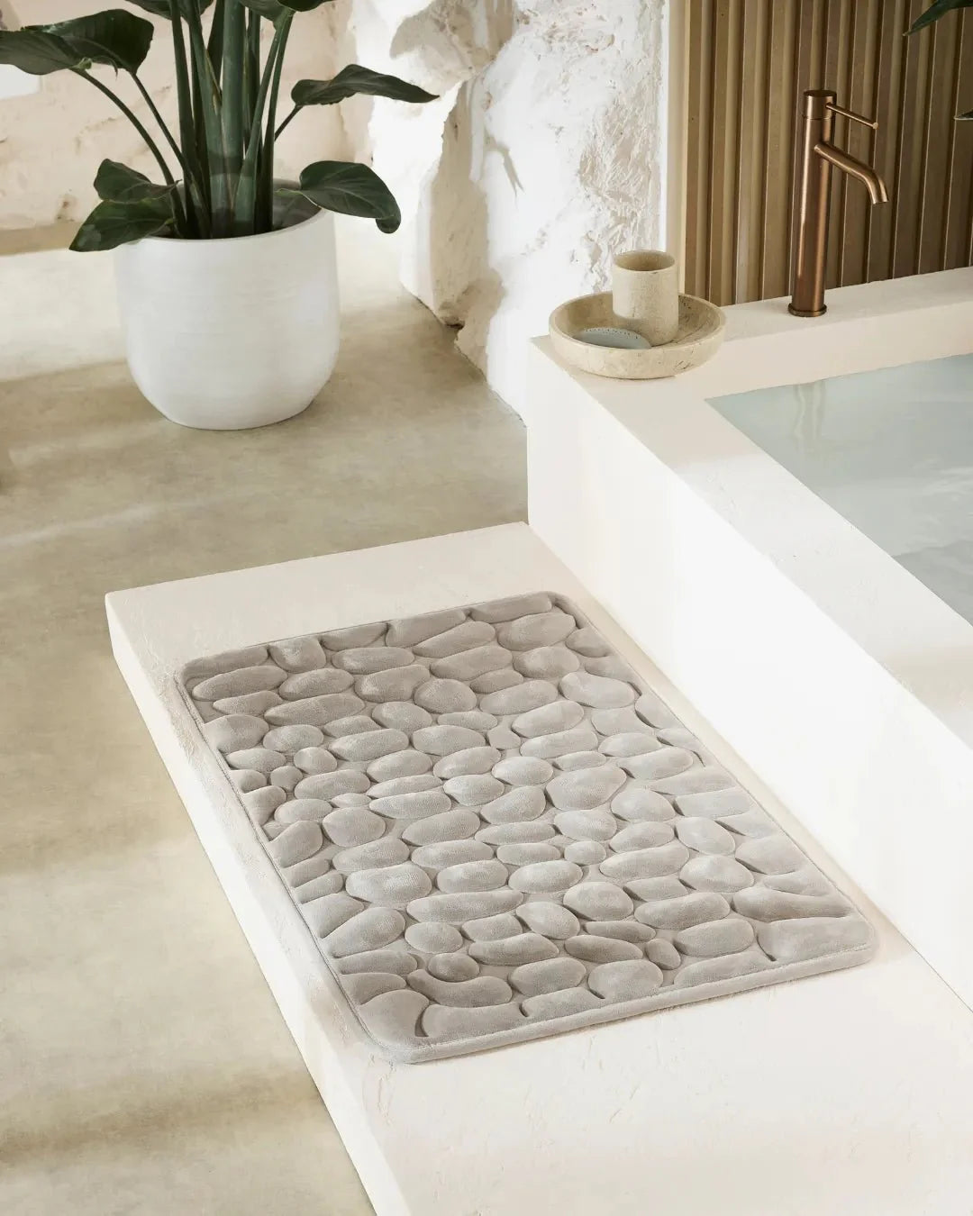 SpaStep | Absorberende badmat met kiezelstructuur