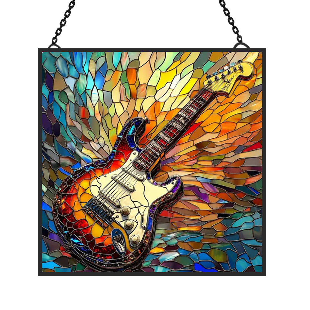 Glas-in-lood Zonvanger - Gitaar