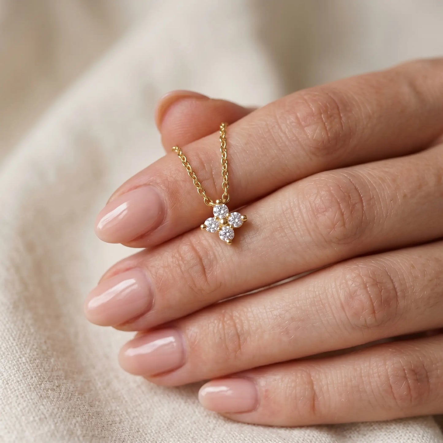 Kristallen bloemenketting