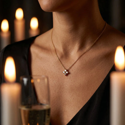 Kristallen bloemenketting