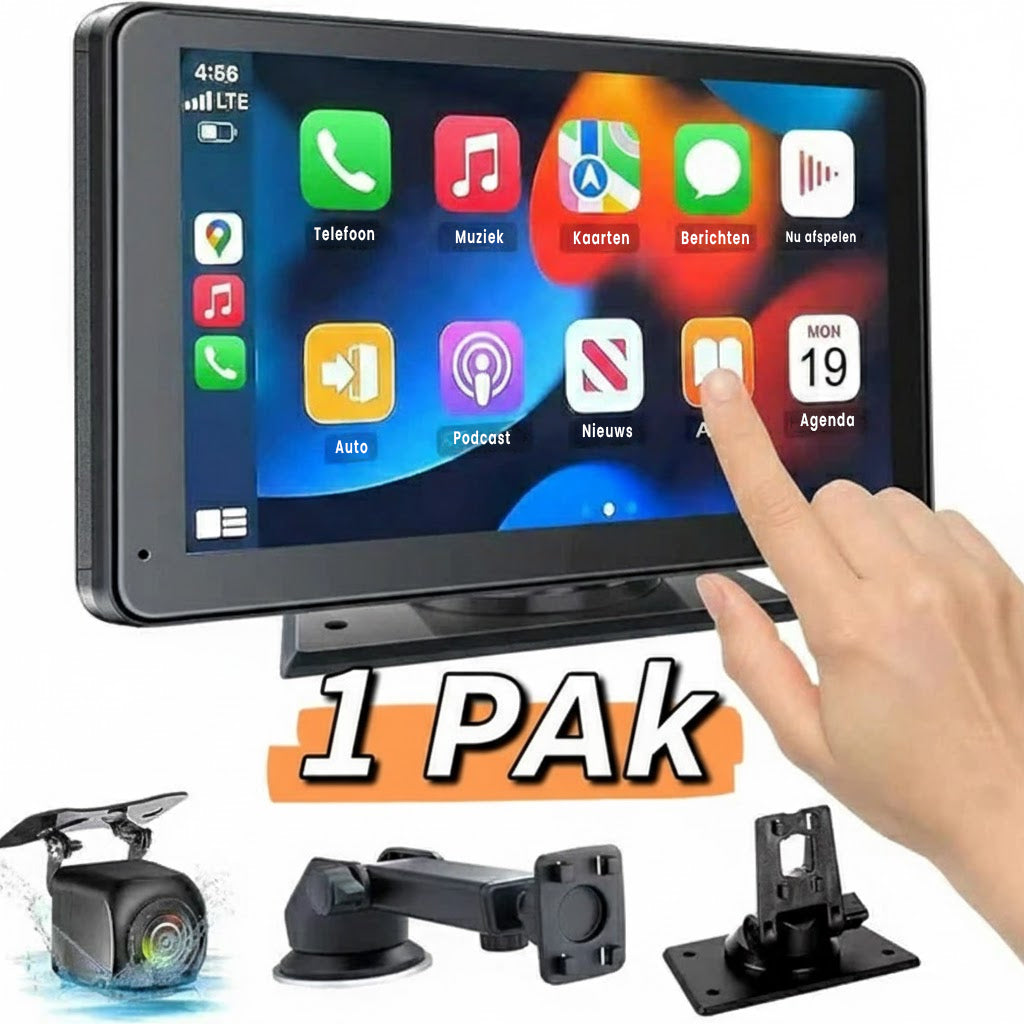 Oscire 20cm Draadloze CarPlay & Android Auto Radio