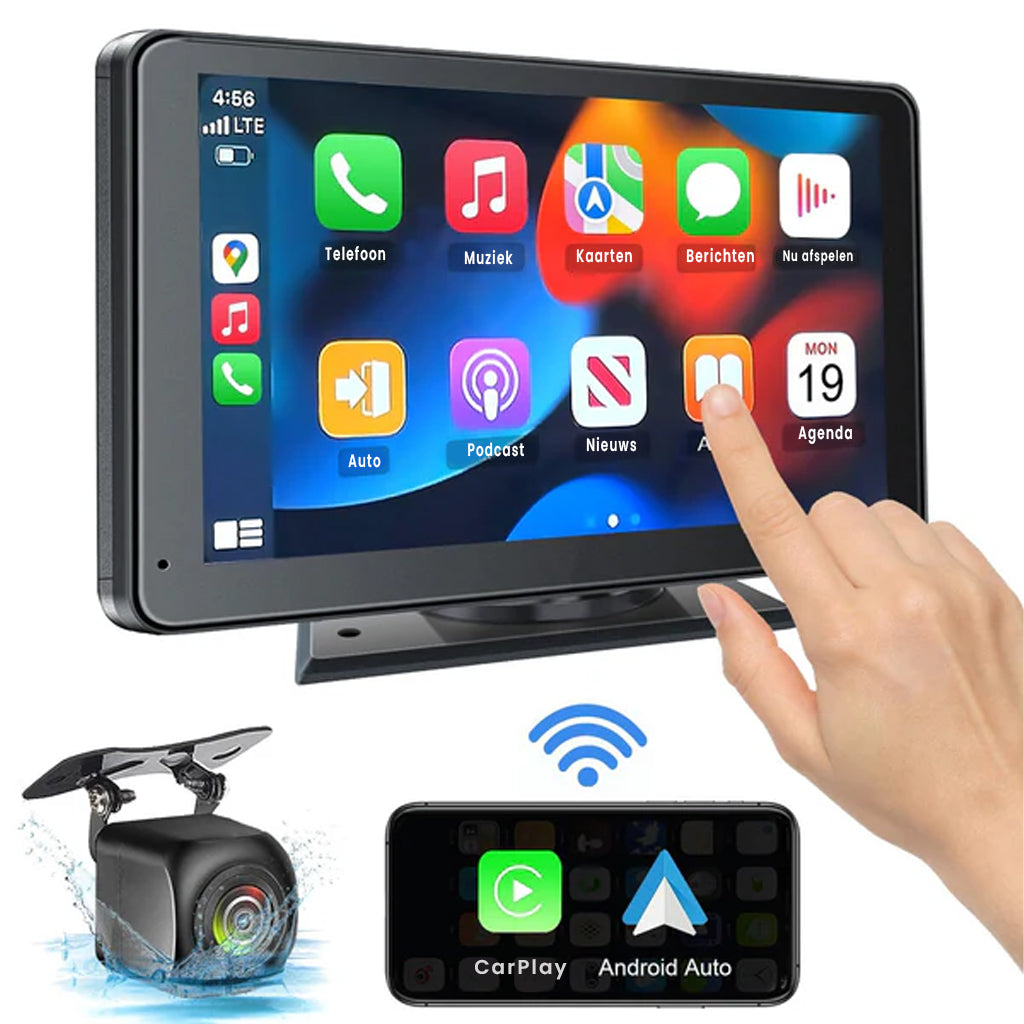 Oscire 20cm Draadloze CarPlay & Android Auto Radio