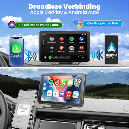 Oscire 20cm Draadloze CarPlay & Android Auto Radio