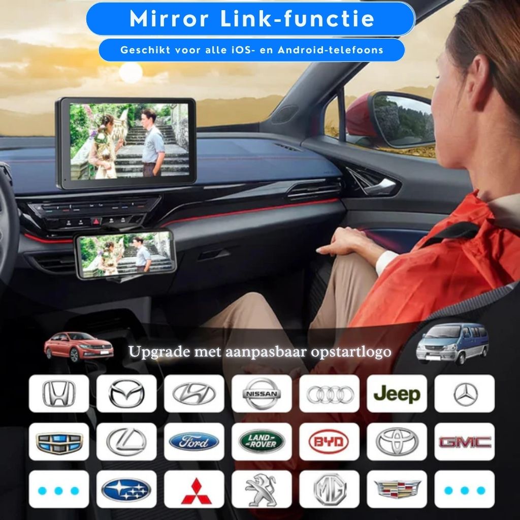 Oscire 20cm Draadloze CarPlay & Android Auto Radio