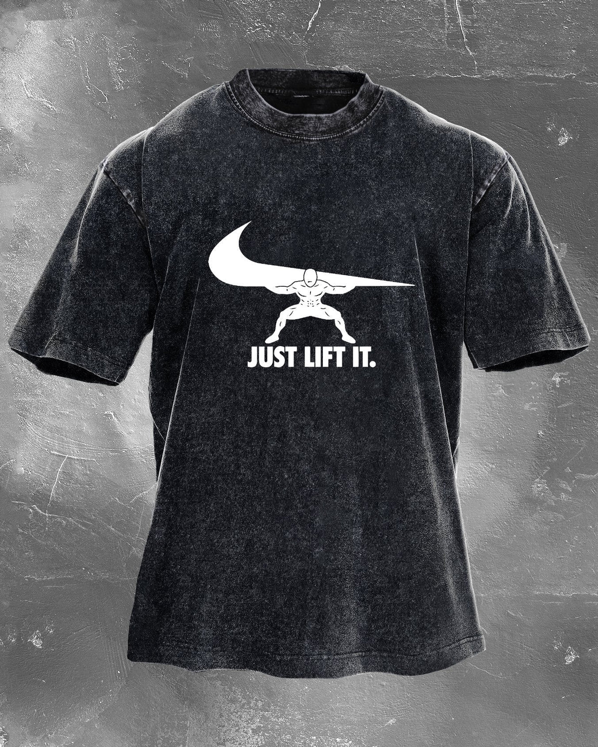 Just Lift It Gewassen T-Shirt