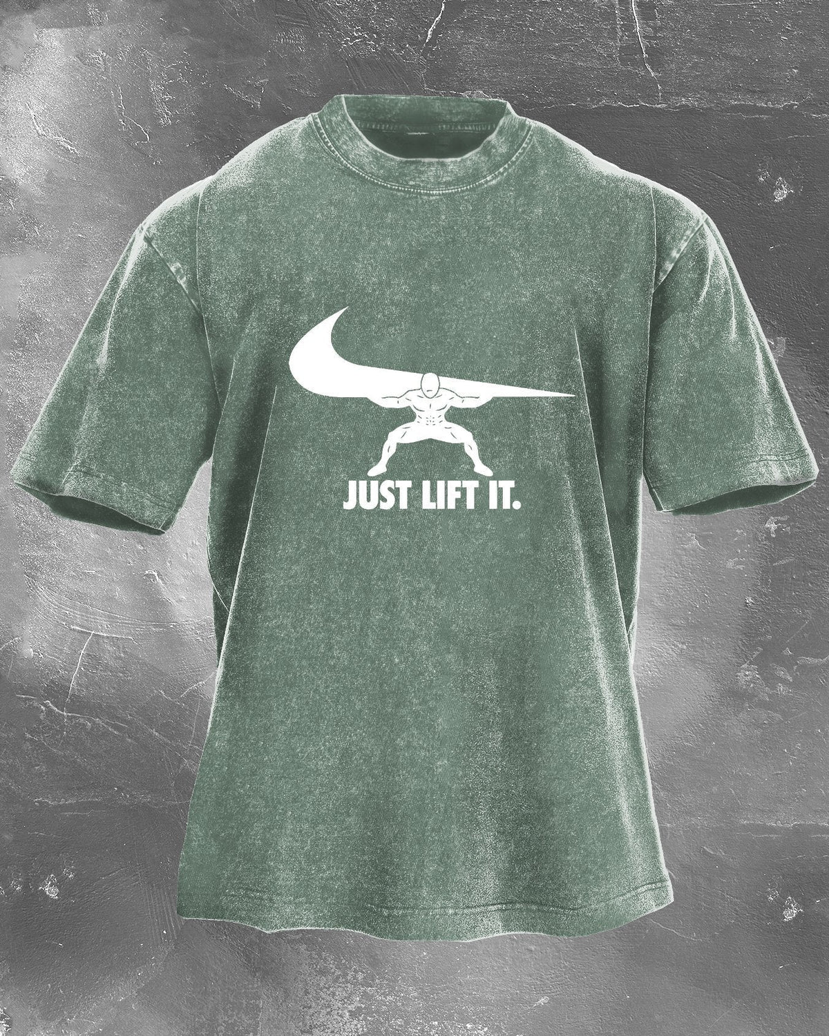 Just Lift It Gewassen T-Shirt
