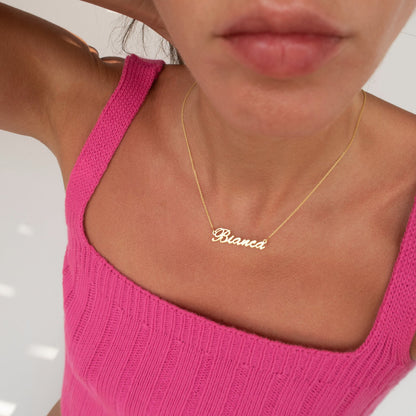 Gepersonaliseerde Naamketting – Handgemaakt in Verguld Zilver (925)