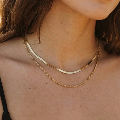 Hailey gelaagde gouden ketting