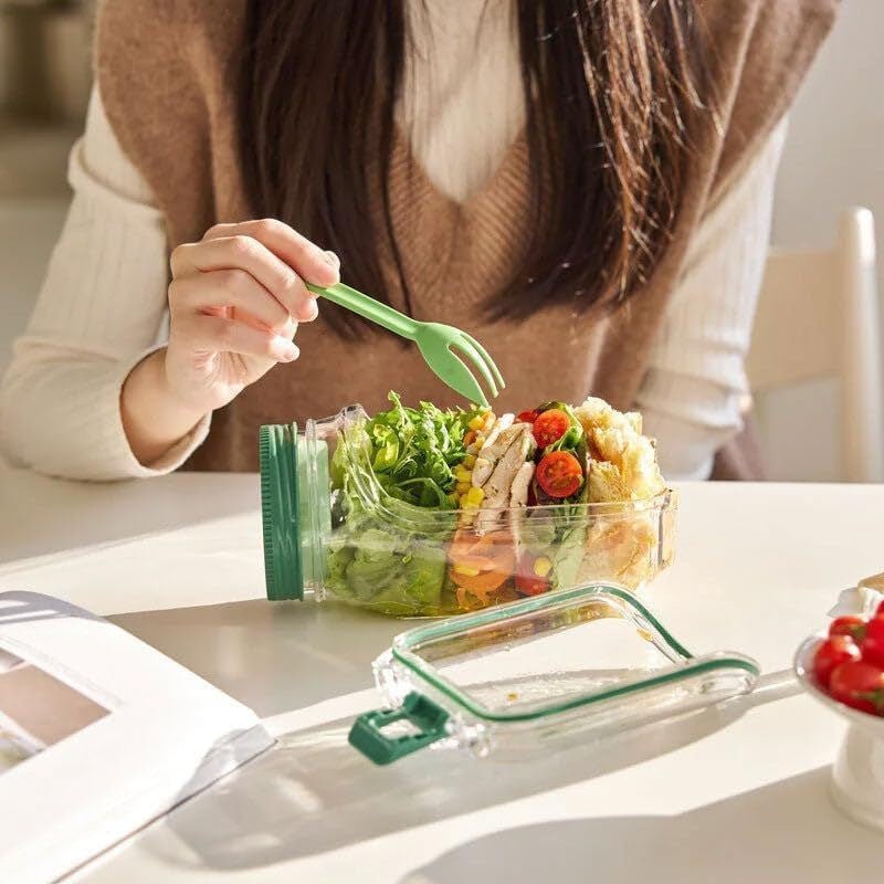 Lekkervaste Anti-Soggy Saladecontainer | FreshLayer Pod