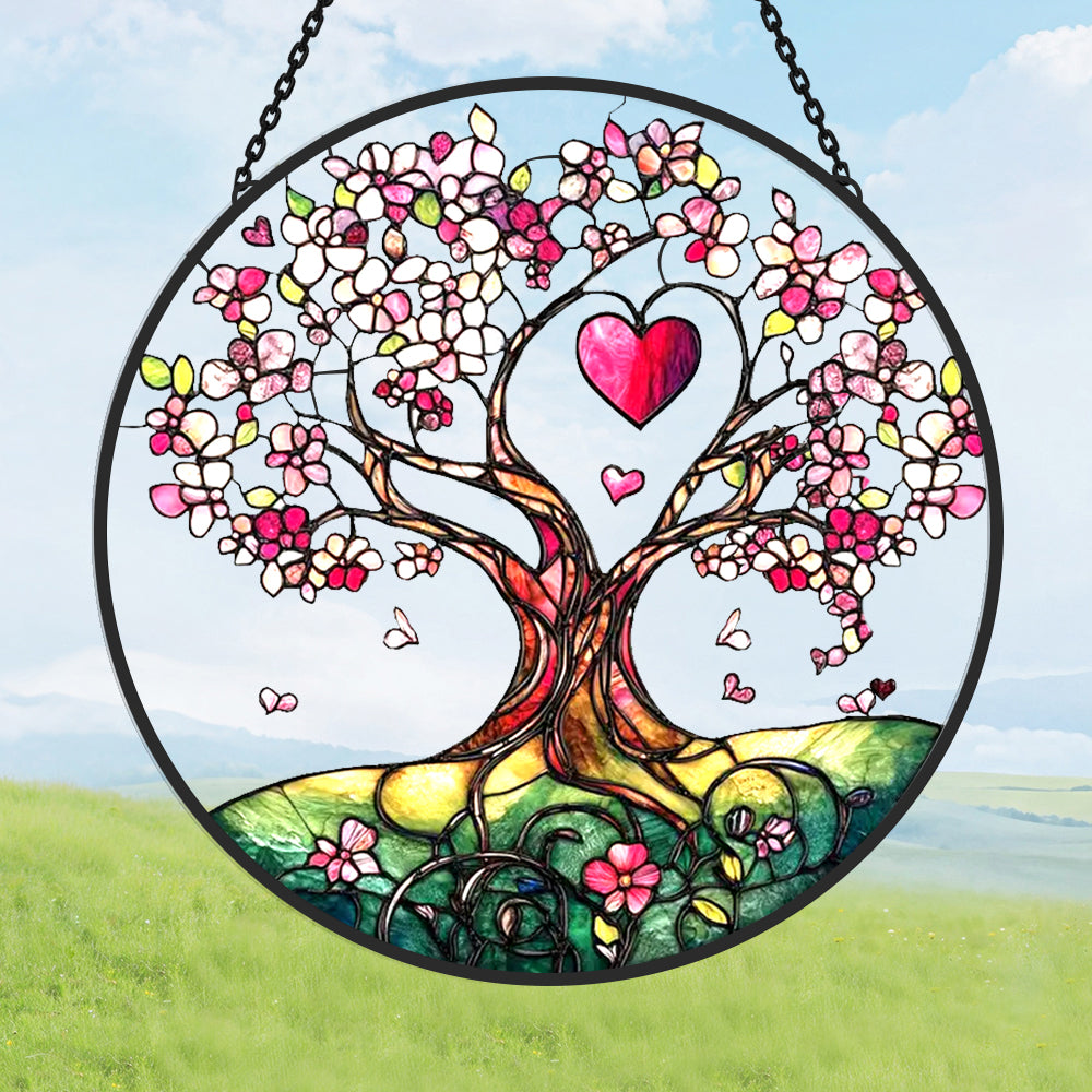 Glas-in-lood Zonvanger - Liefde en levensboom