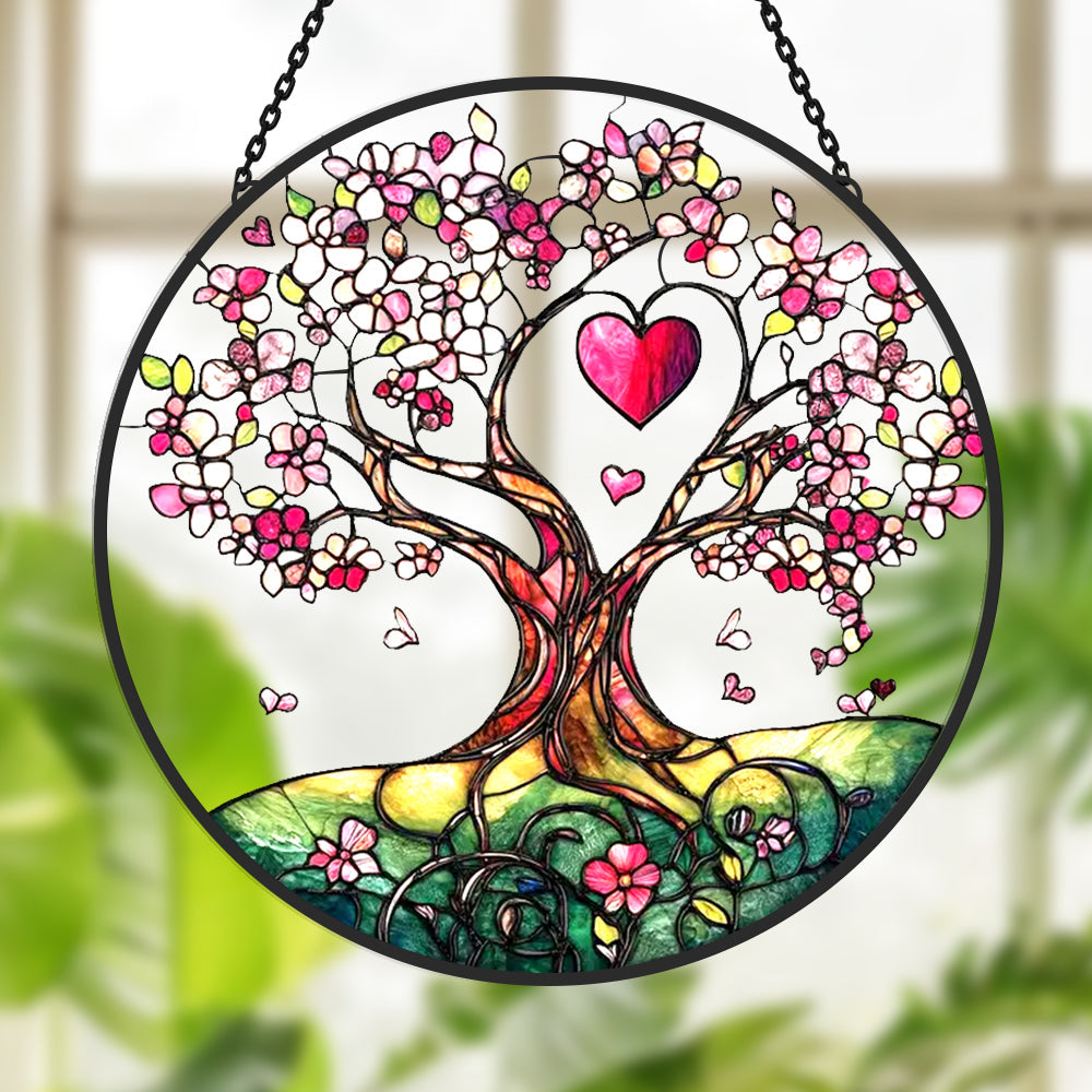 Glas-in-lood Zonvanger - Liefde en levensboom