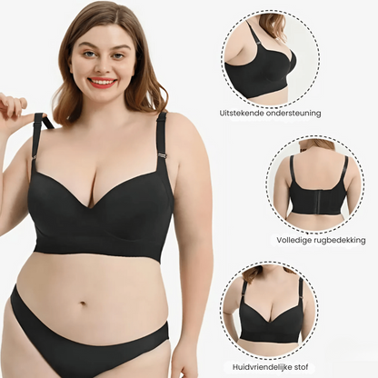 Magic SmoothLift Push-Up BH voor Volle Buste – Directe Gladde Ruglijn & Daglang Draagcomfort