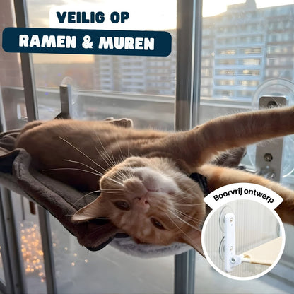 Lunaro | Raamhangmat voor Katten – Opvouwbaar, Stabiel en Comfortabel