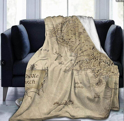 LOTR Midden-Aarde Kaart Deken