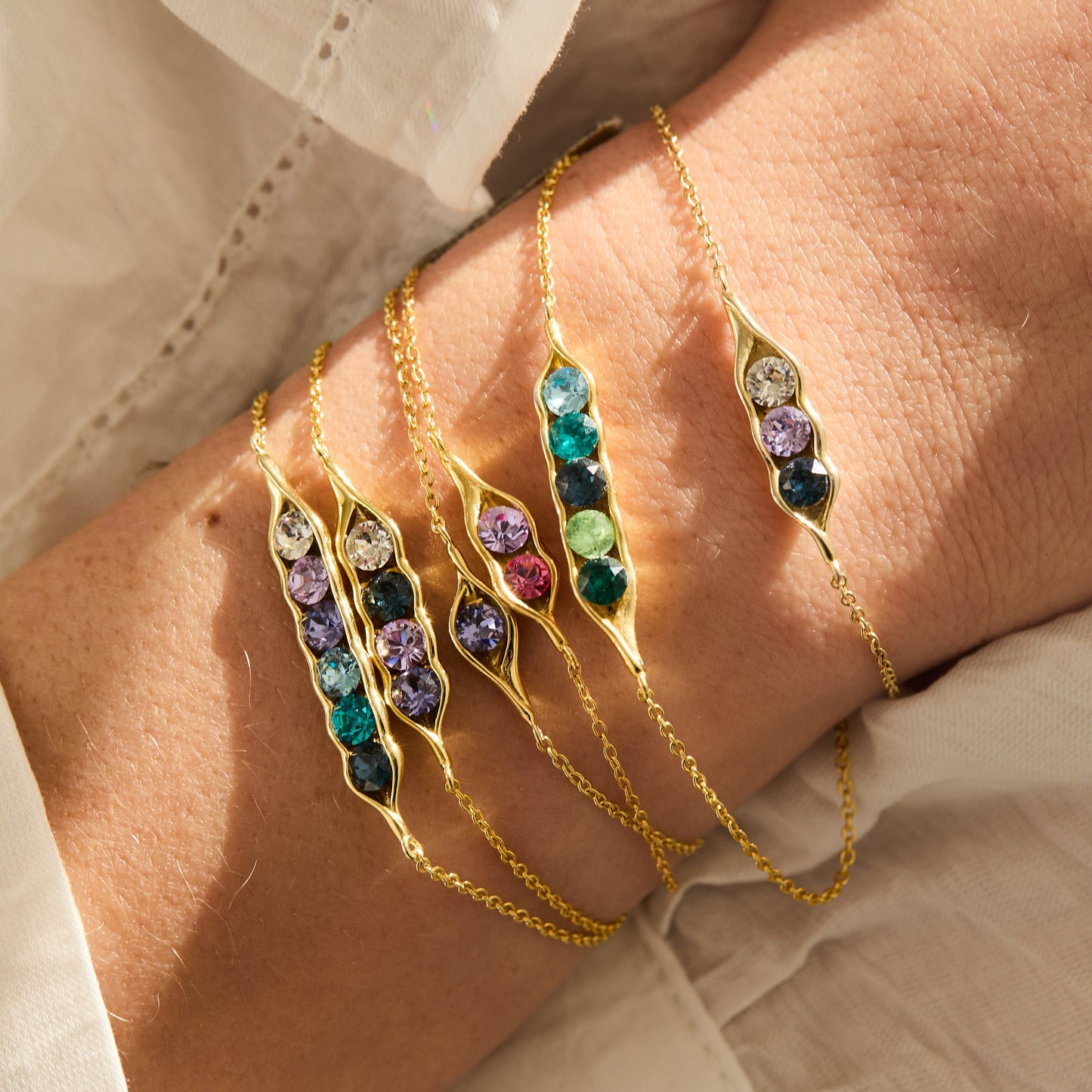 PodGem | Peulvormige geboortesteen-armband