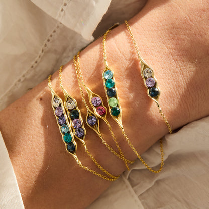 PodGem | Peulvormige geboortesteen-armband
