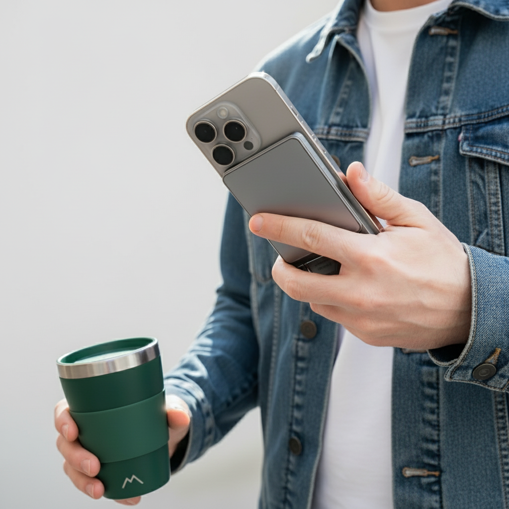 Aeron Magnetische Powerbank | Ultradun Ontwerp met Ingebouwde Stand