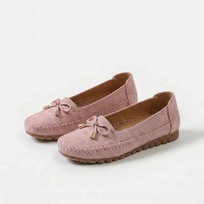 Sabine – Zachte, comfortabele loafers met een verfijnd strikje
