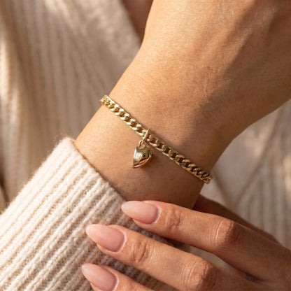Set bijpassende armbanden met magnetisch hart