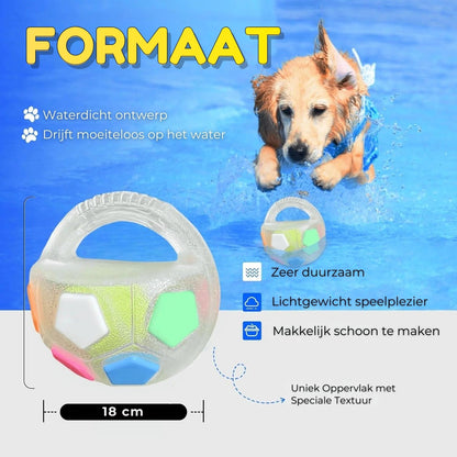 BounceBuddy - Interactief Hondenspeelgoed met Handgreep en Kleurrijke Panelen