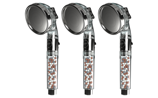 AquaPulse Ionic Pro Douchekop met Drukversterking en Minerale Filtertechnologie