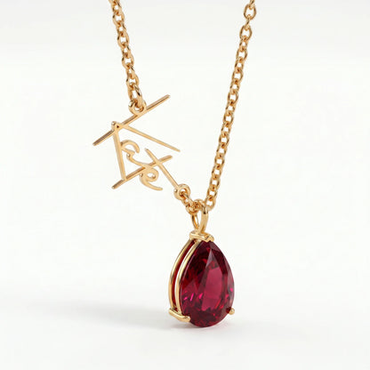 LustraGem | Naamketting met geboortesteen test theme