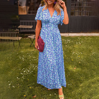 Elsie V-Neck Midi Dress | Ontwaken van Stille Elegantie