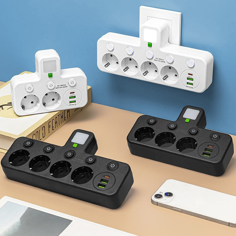 PowerHub | Wandstekker met 4 stopcontacten