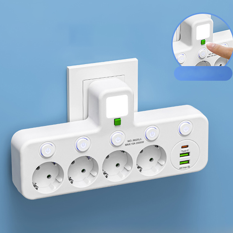 PowerHub | Wandstekker met 4 stopcontacten