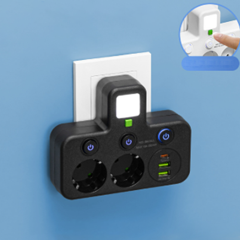 PowerHub | Wandstekker met 4 stopcontacten