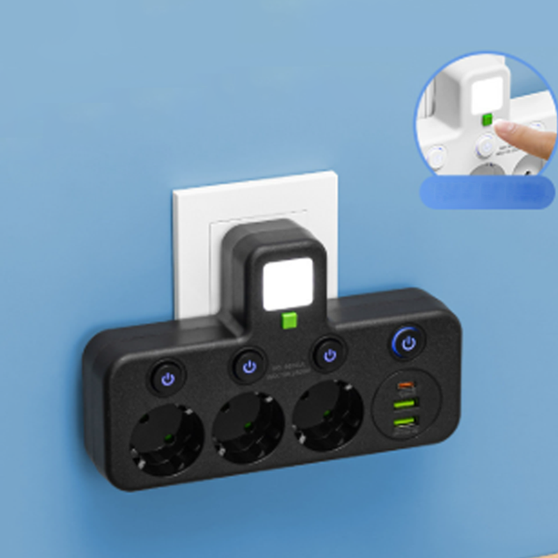 PowerHub | Wandstekker met 4 stopcontacten