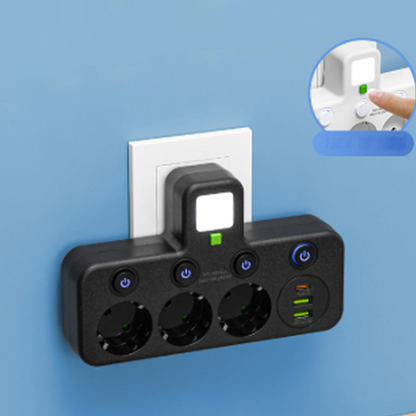 PowerHub | Wandstekker met 4 stopcontacten