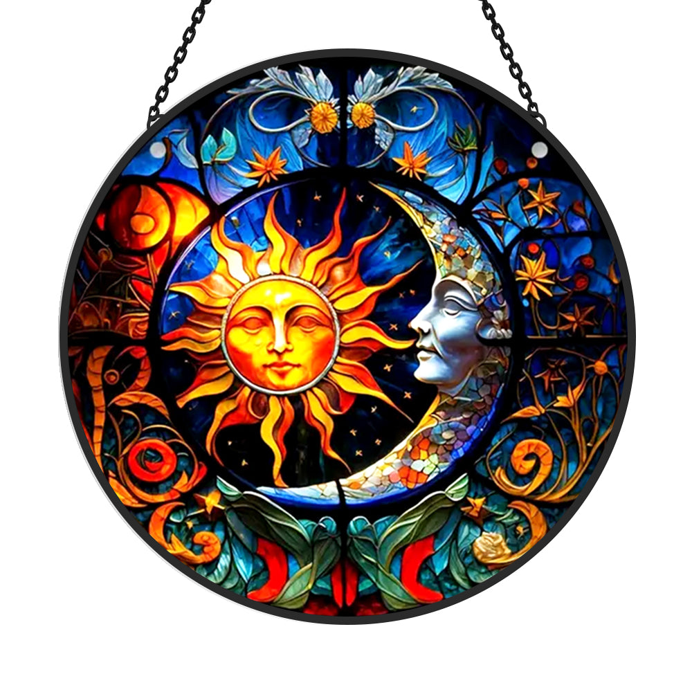 Glas-in-lood Zonvanger - Zon en Maan