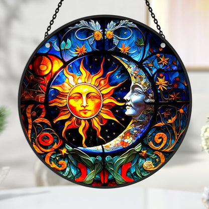 Glas-in-lood Zonvanger - Zon en Maan