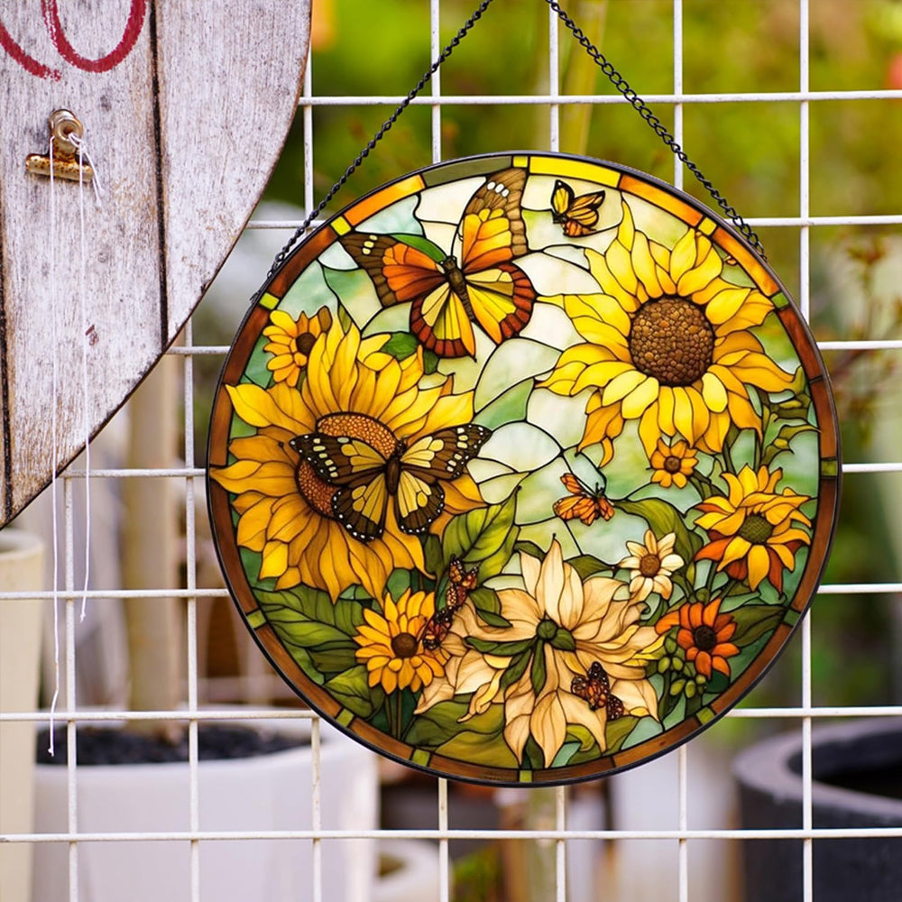 Glas-in-lood Zonvanger - Zonnebloem