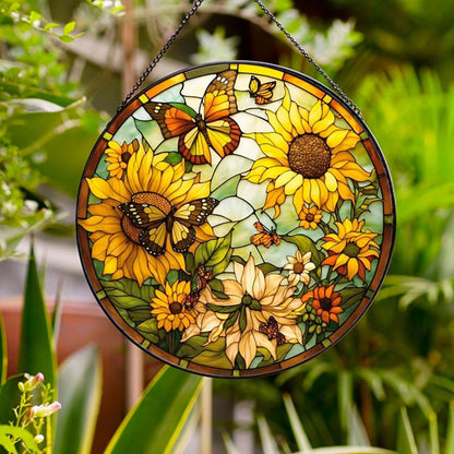 Glas-in-lood Zonvanger - Zonnebloem