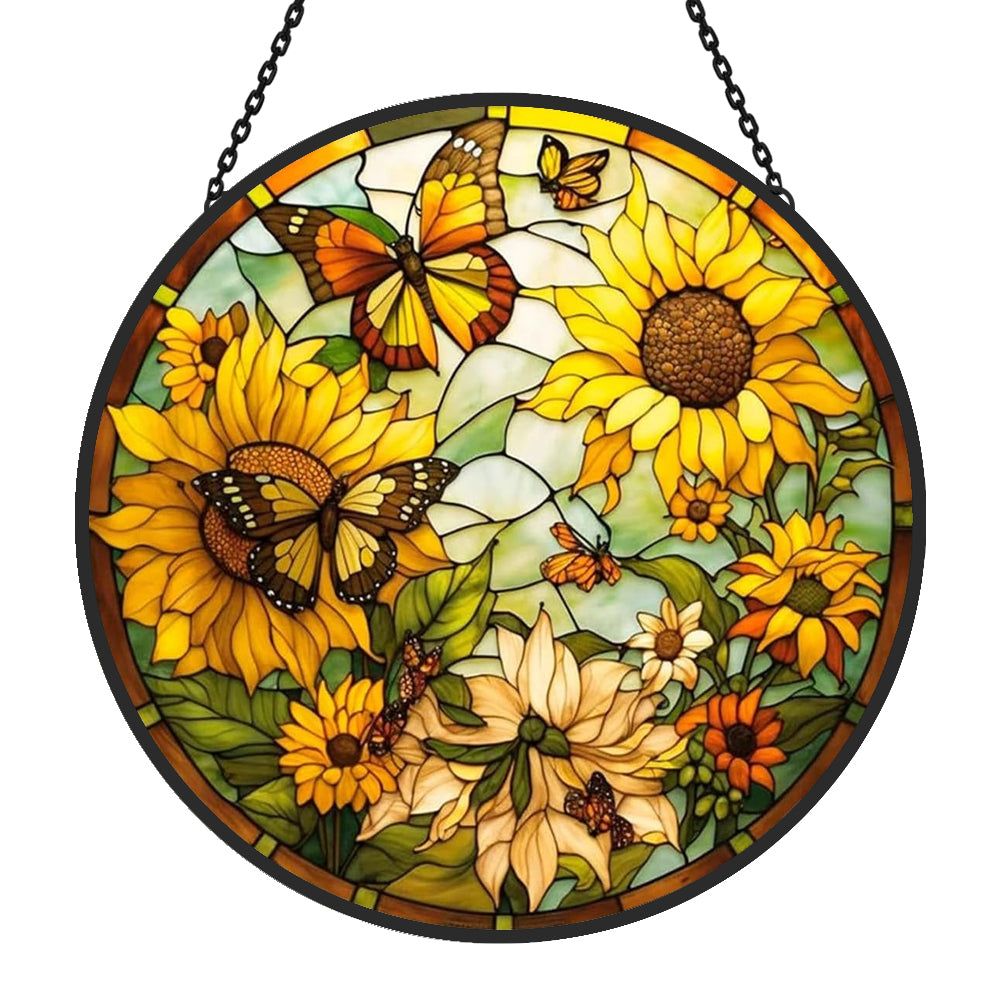 Glas-in-lood Zonvanger - Zonnebloem
